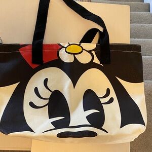 Black and Cream Minnie Mouse Tote Bag